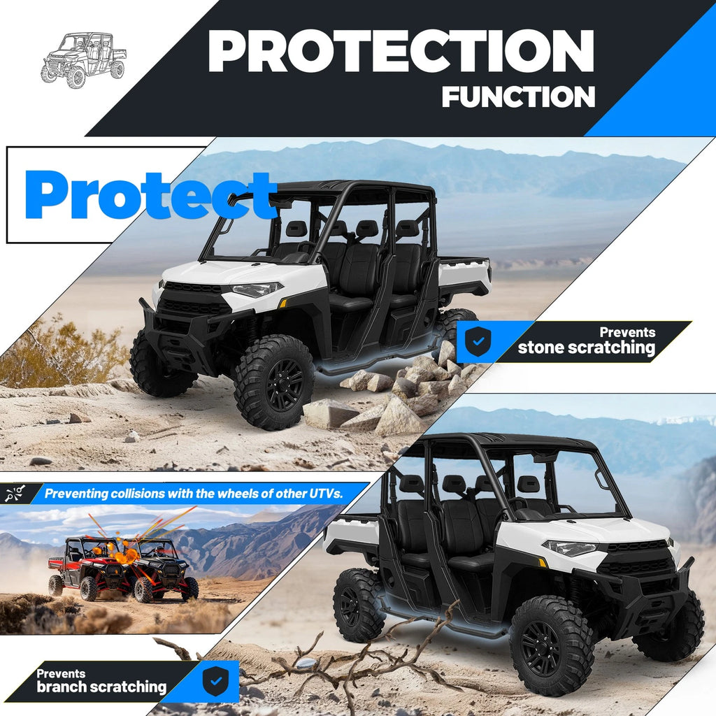 Set of 2 Rock Sliders Nerf Bars for Polaris Ranger Crew XP 1000 (2019–2025)