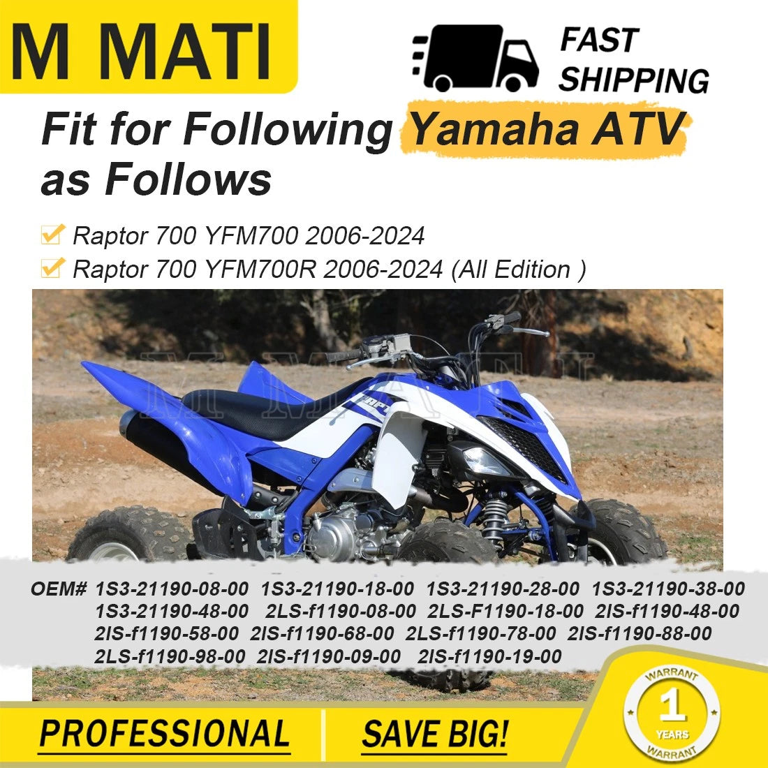 Red Aluminum Frame for Yamaha Raptor 700 700R YFM700 YFM700R (2006–2023)