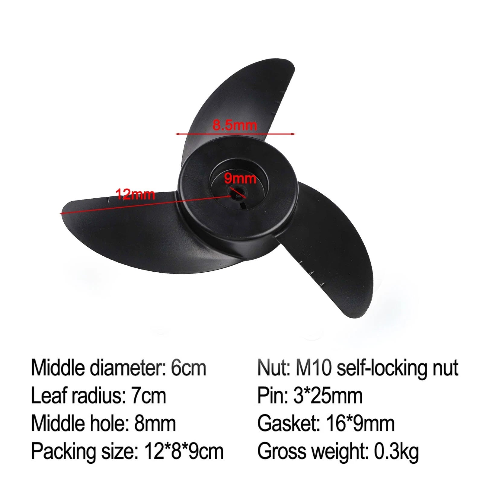 Outboard Engine Propellers for Electric Trolling Motors (18lb, 26lb, 30lb)