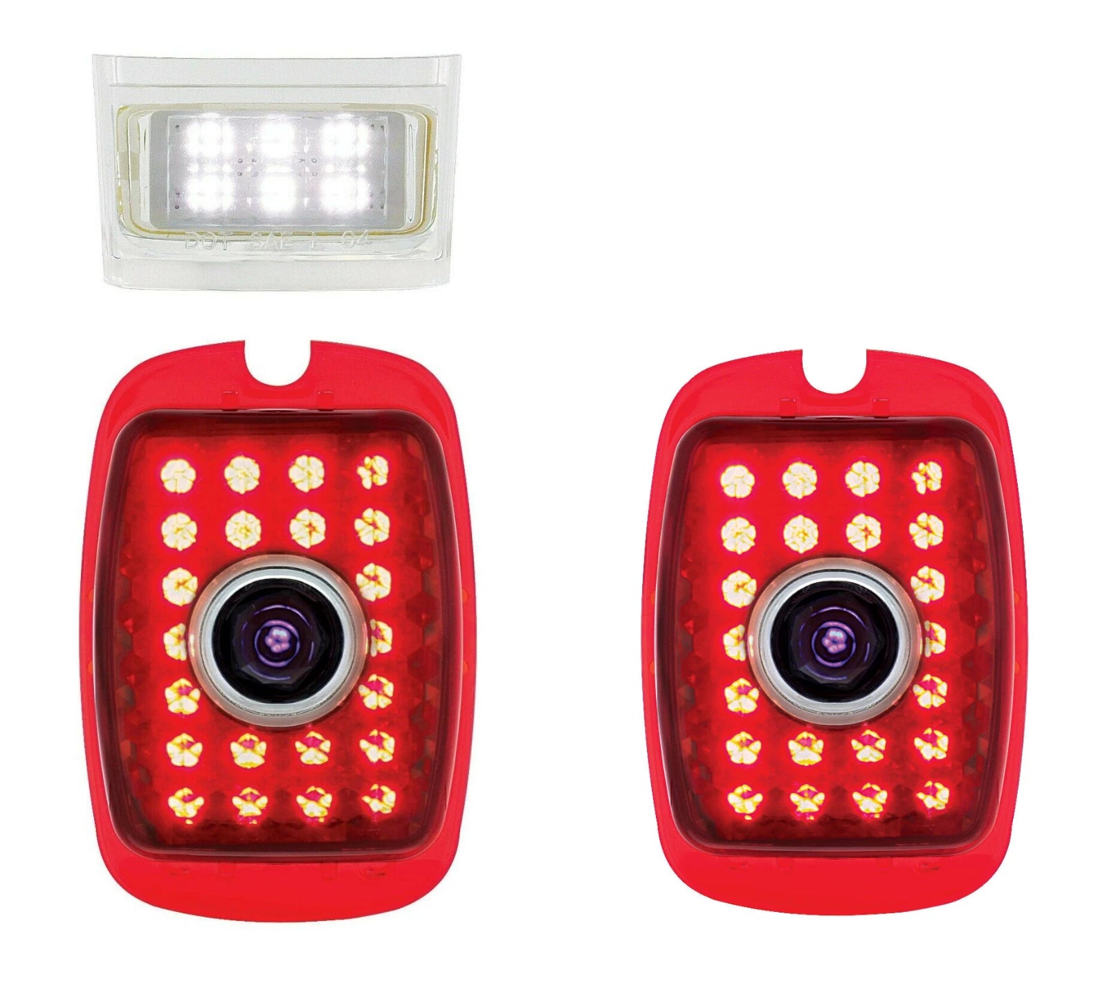 LED Tail Lights Left Right Blue Dot Replacement for 1937-1938 Chevy Car (Qty 2)