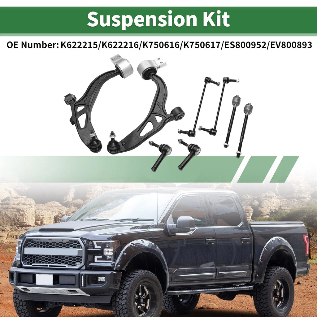 8 Pc Front Lower Control Arms for Ford Explorer (2011–2018) No.K622215/K622216/K750616