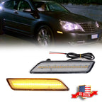 2X Clear Amber LED Front Side Marker Lights for Chrysler Sebring (2007–2010)