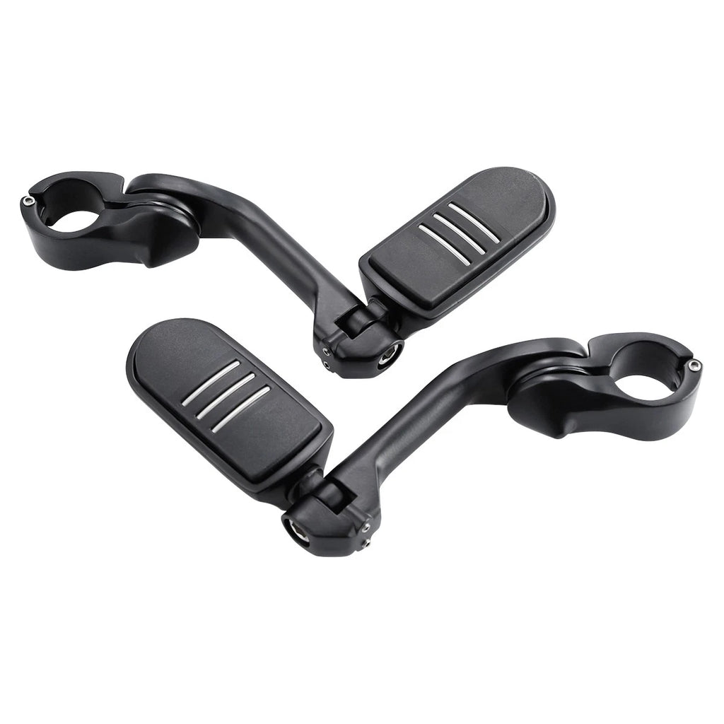 1 1/4'' Matte Long Angled Footpeg Pegs for Highway Engine Guard (Fits )