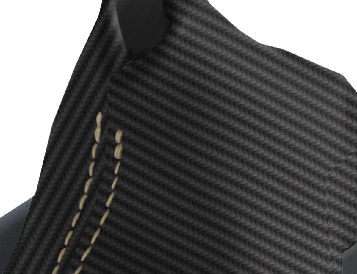 Automatic Shift Boot Cover for BMW X3 E83 (2003–2010) Carbon Fiber Beige Stitch