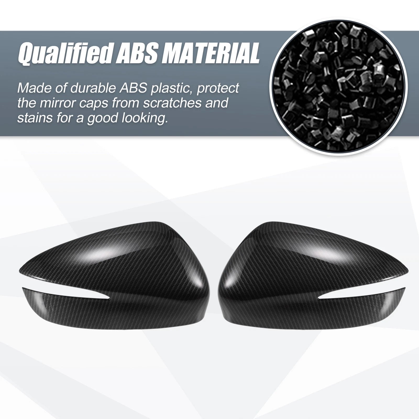 Pair Rearview Mirror Cover Overlay for Mazda CX-3 (2017–2018) - Carbon Fiber