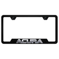 Chrome Name 3D on Black Cut-Out Plate Frame - Officially Licensed for Acura