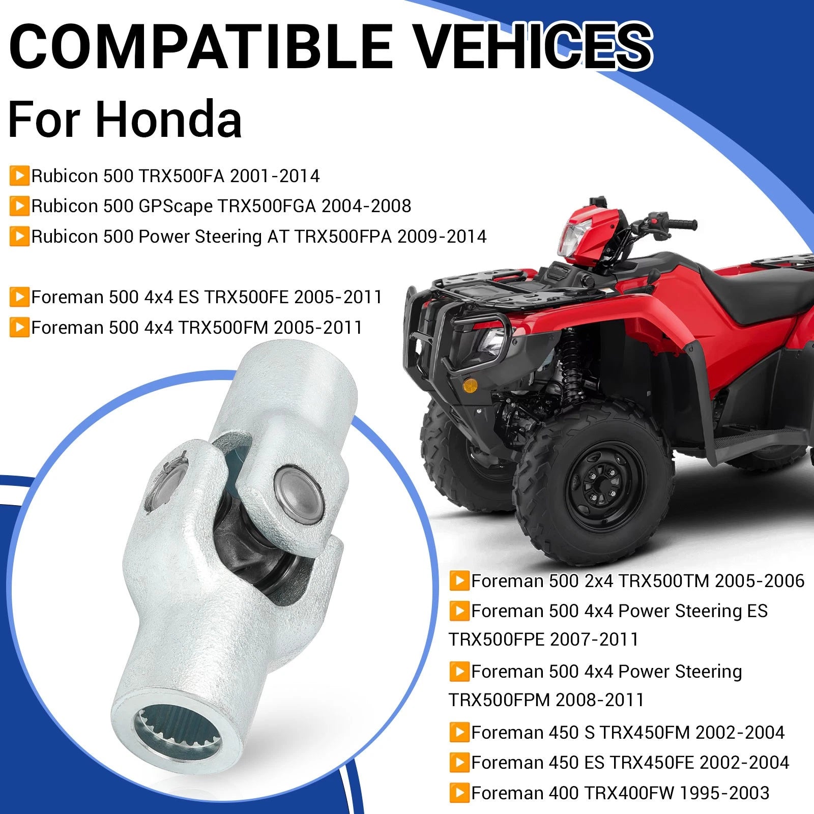U-Joint Yoke for Honda Foreman Rubicon 500 TRX500FA/FGA TRX500FPA (2001–2014)