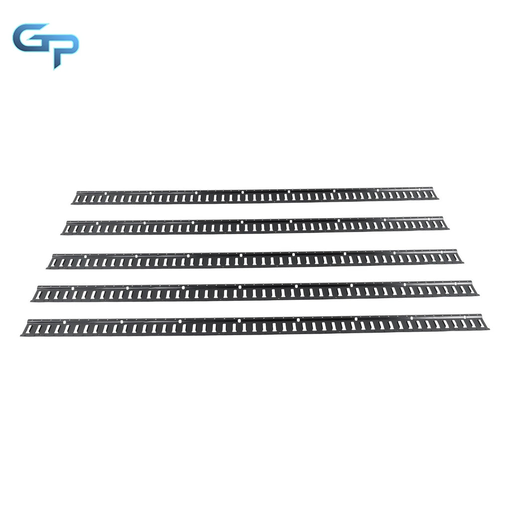 Set of 5 Track Tie Down Rails for Garages Vans Trailers