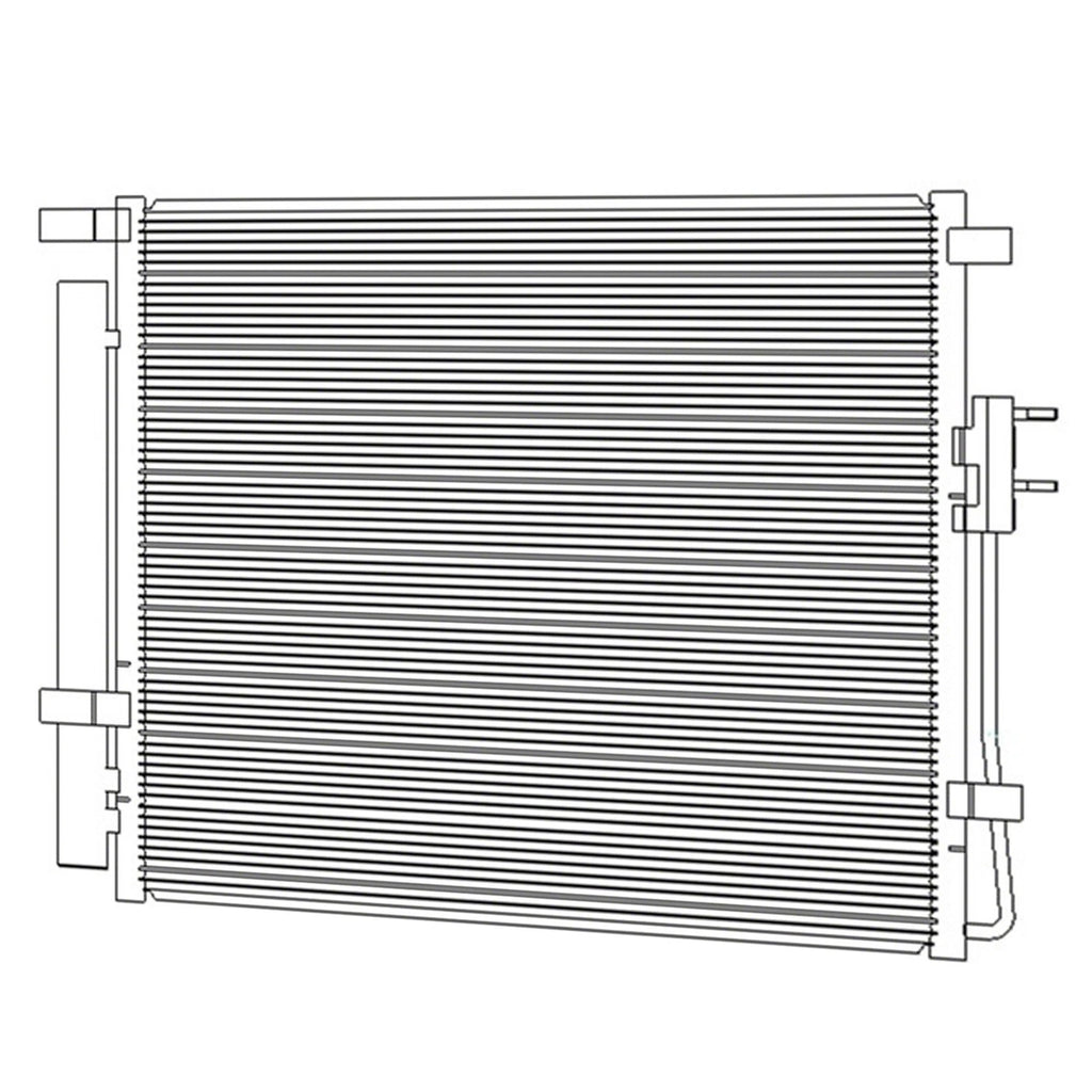 Replacement Condenser Repair Part for Hyundai Santa Fe Sport (2013–2018)