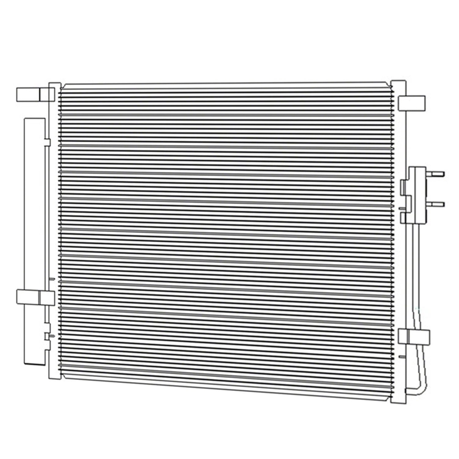 Replacement Condenser Repair Part for Hyundai Santa Fe Sport (2013–2018)