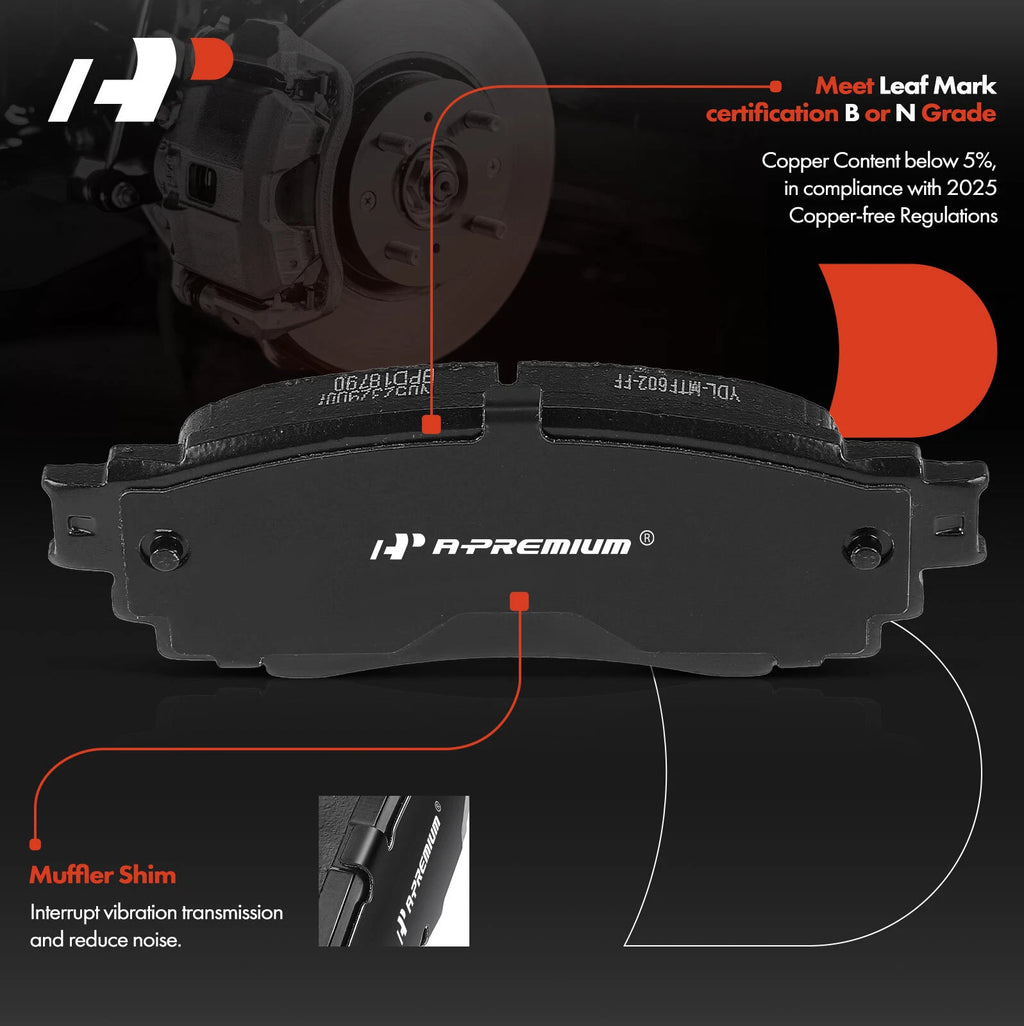 Rear Brake Rotors & Ceramic Pads for Toyota Camry (2018–2022)