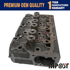 D1503 Complete Cylinder Head for Kubota KX91-3 U35 R420 (with Valves 1G720-30430)