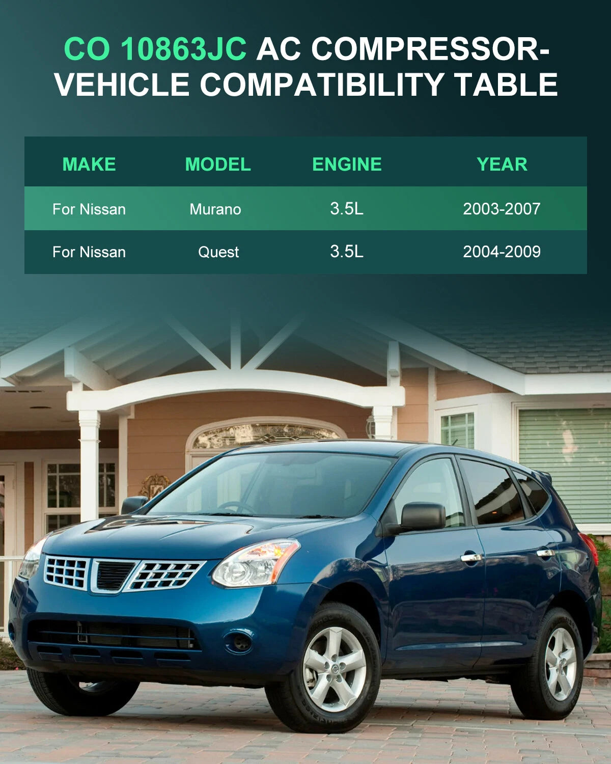 A/C Compressor Clutch Kit for Nissan Quest Murano (2003–2009)