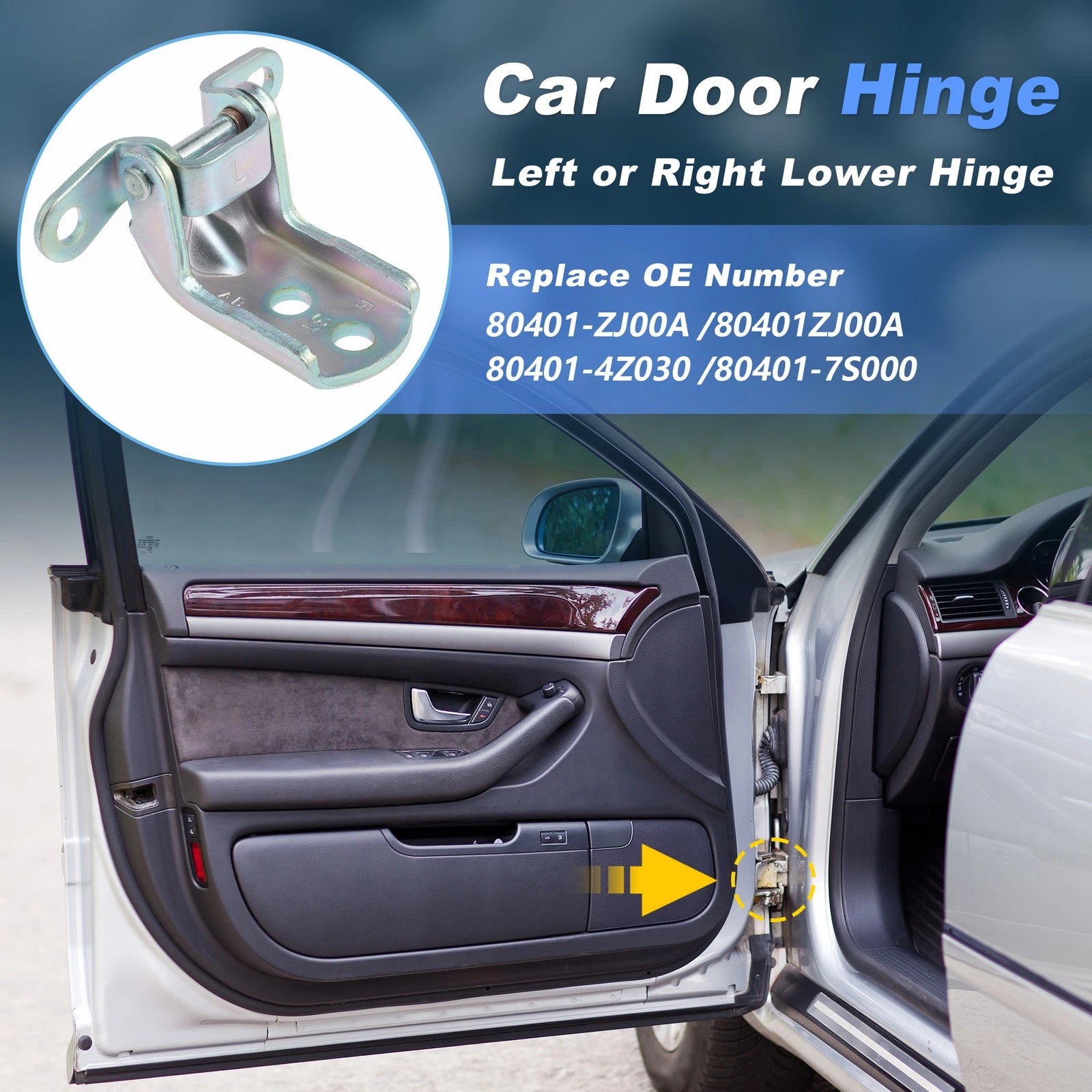 Lower Door Hinge for Nissan NV 1500 2500 (2012–2021) 80401ZJ00A