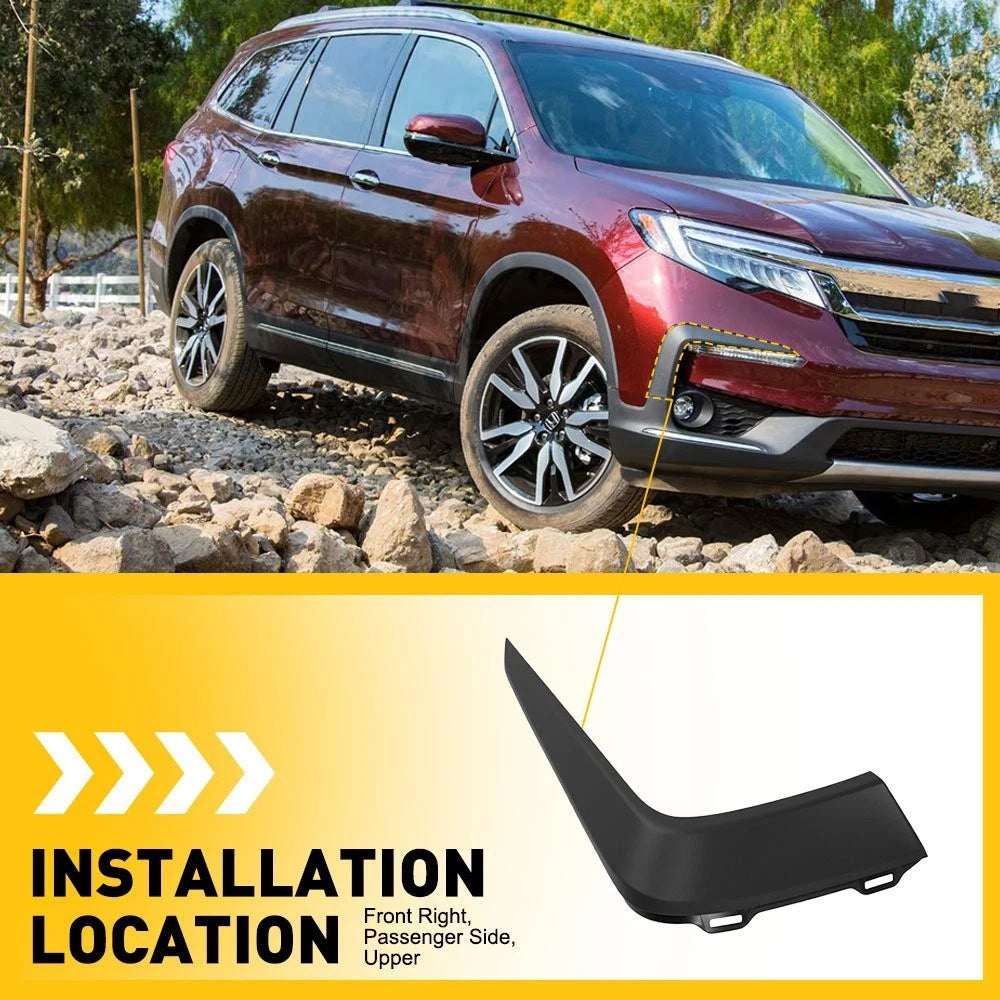 Front Right Upper Bumper Cover Molding Trim for Honda Pilot (2019–2022) EPY