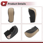1Pc Gear Shift Knob Cover for Ford Fiesta (2011–2019) Beige Faux Leather