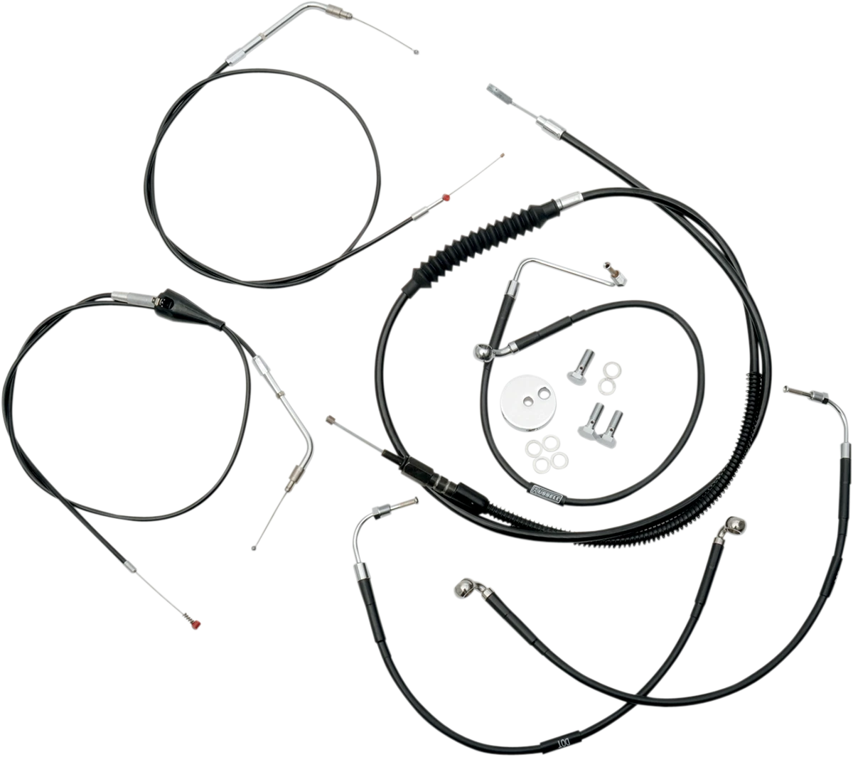 Handlebar Cable/Brake Line Kit for LA Choppers (12" - 14" Ape Hanger)
