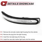 Mirror Turn Signal Light for KIA Rio Pride (2012–2016) No. 876241W000 Right Black Clear