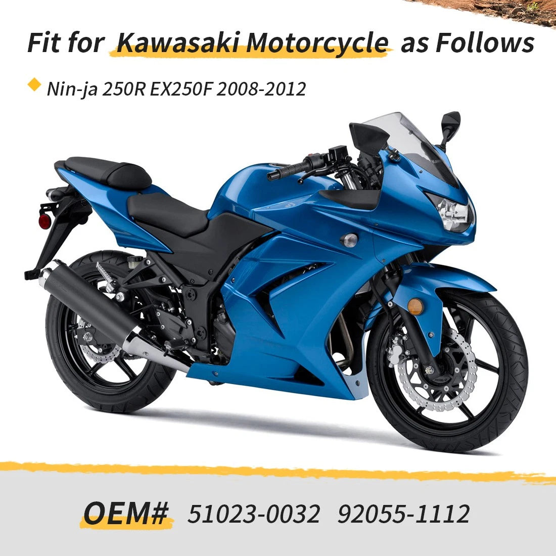 Fuel Petcock for Kawasaki EX250F Ninja 250R (2008–2012) 51023-0032