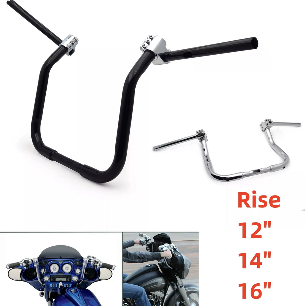 Adjustable 12" 14" 16" Handlebar 1.25" for Harley Touring FLHT FLHX