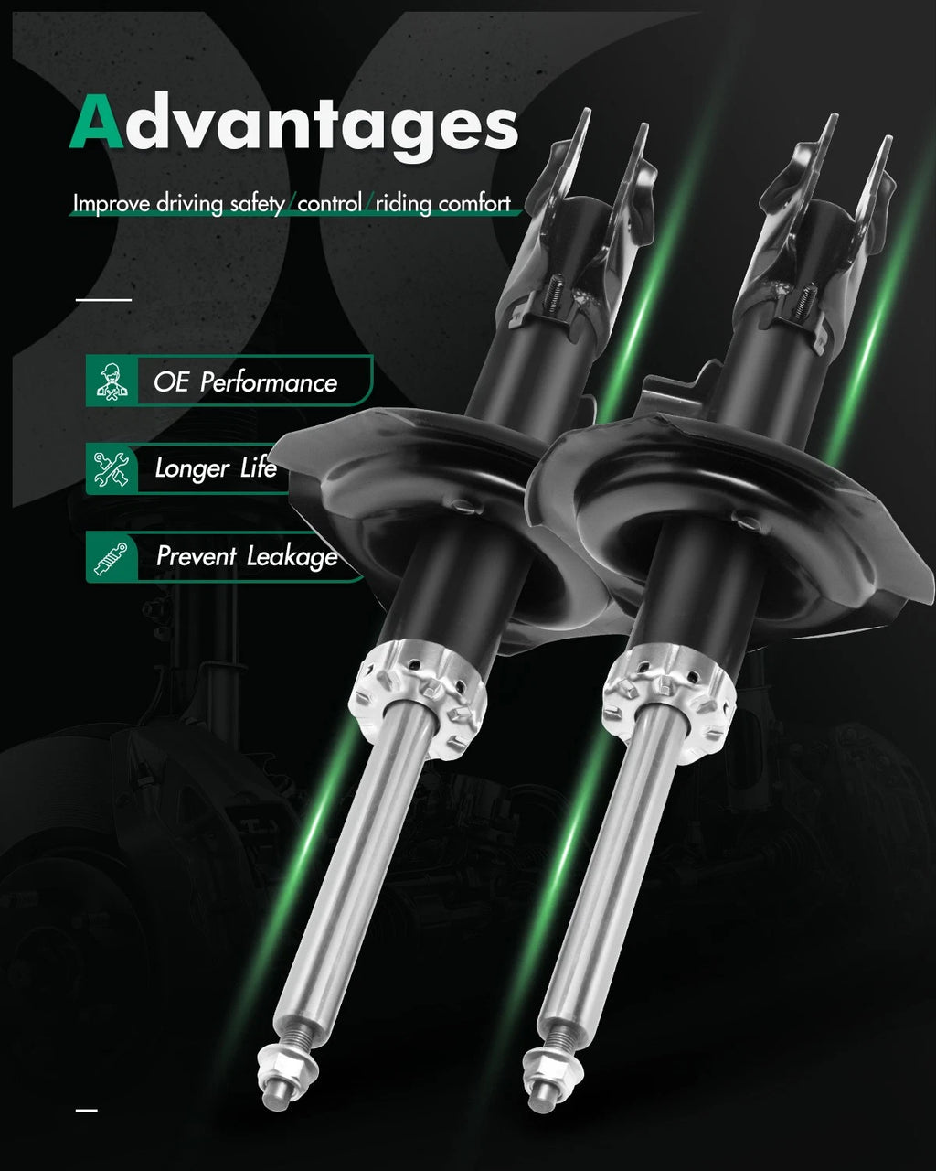 Front Pair Shocks & Struts for Mitsubishi Outlander (2007–2011)