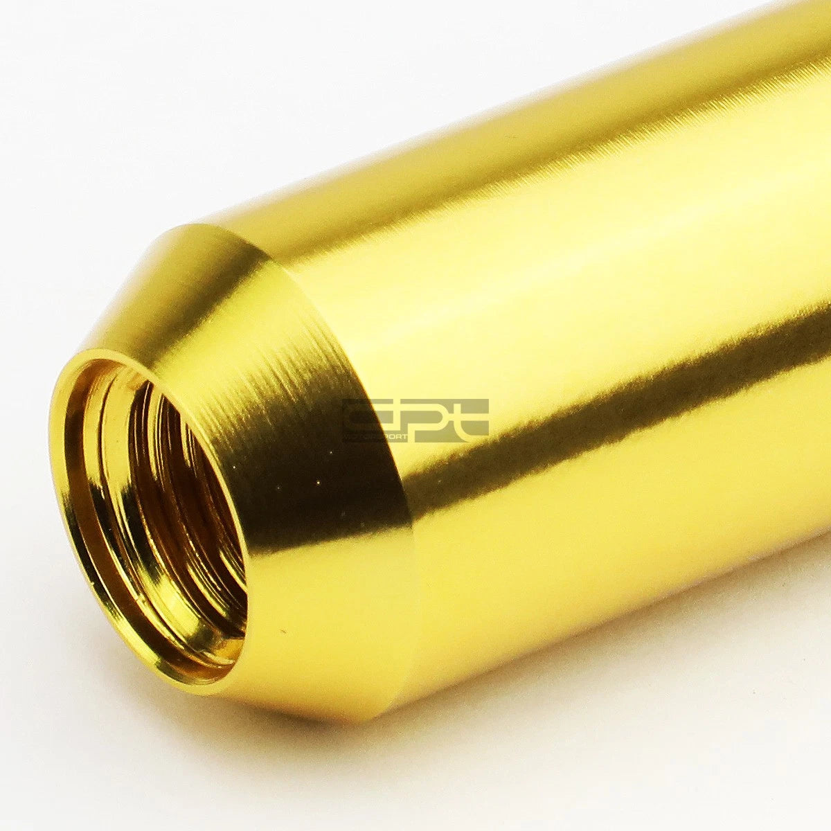 Set of 16 Open-End Aluminum Gold Lug Nuts + 4 Lock Nuts + Adapter M12x1.5