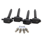 Set of 4 Ignition Coils & 4 Spark Plugs for Chrysler Dodge Jeep (L4)