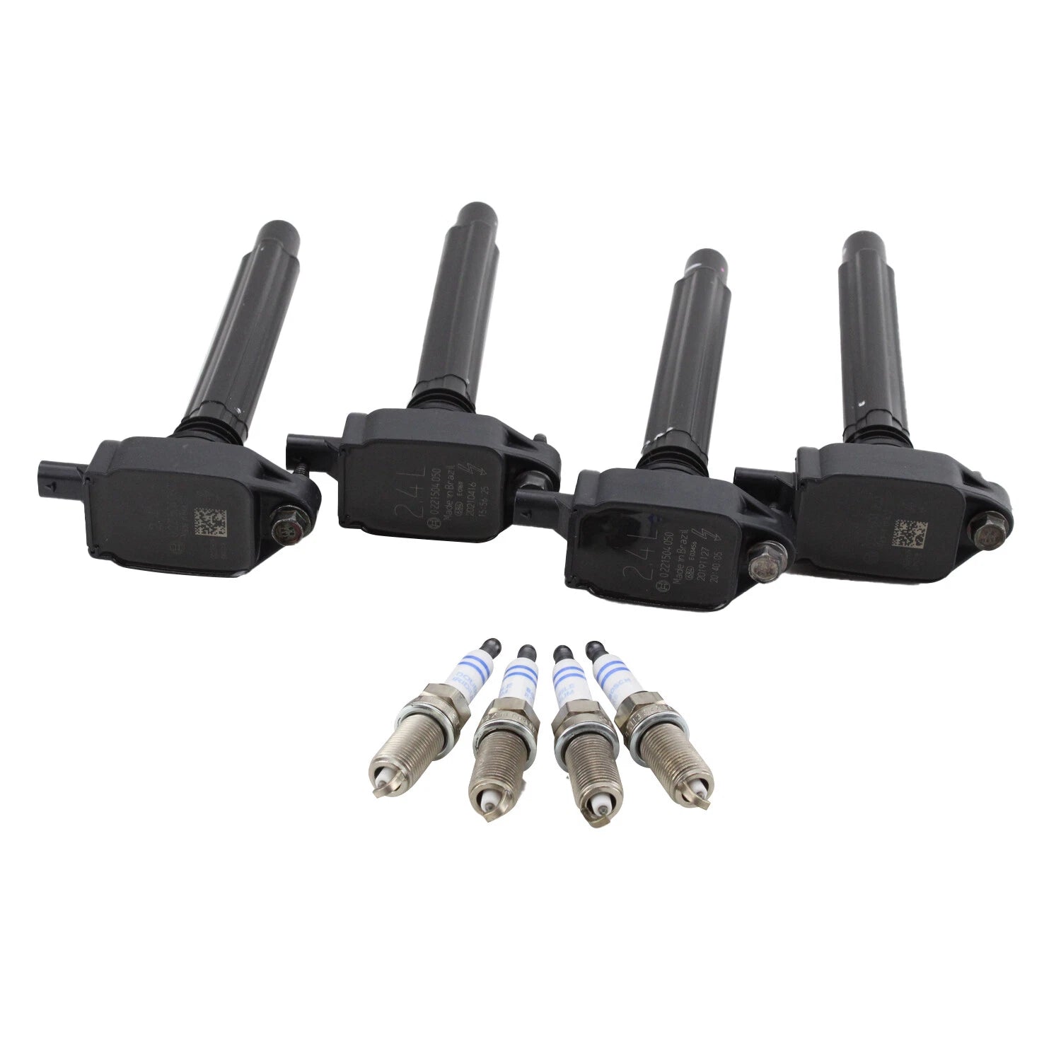 Set of 4 Ignition Coils & 4 Spark Plugs for Chrysler Dodge Jeep (L4)