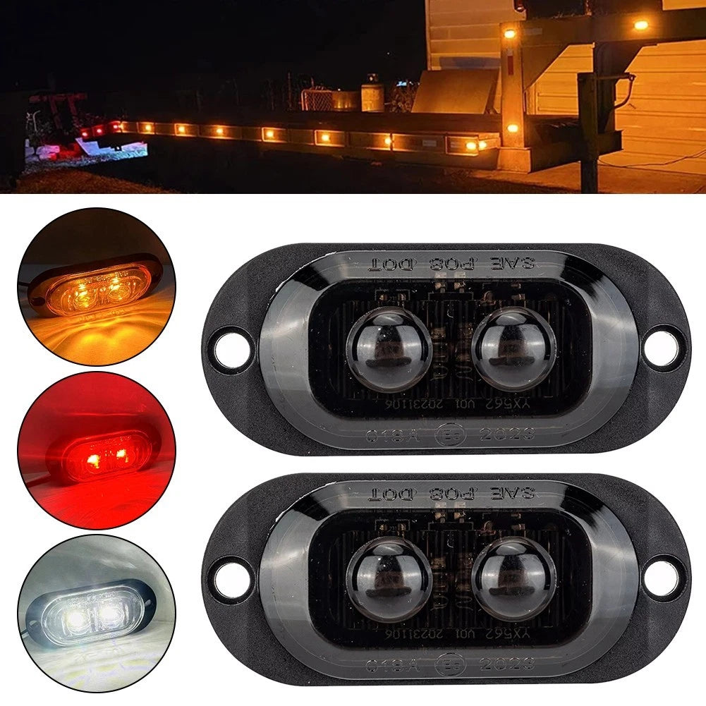 2X LED Side Clearance Lights for Trucks and Boats (Universal)