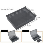 2X Plastic Grid Box for Neatly Storing Tool Parts and Accessories