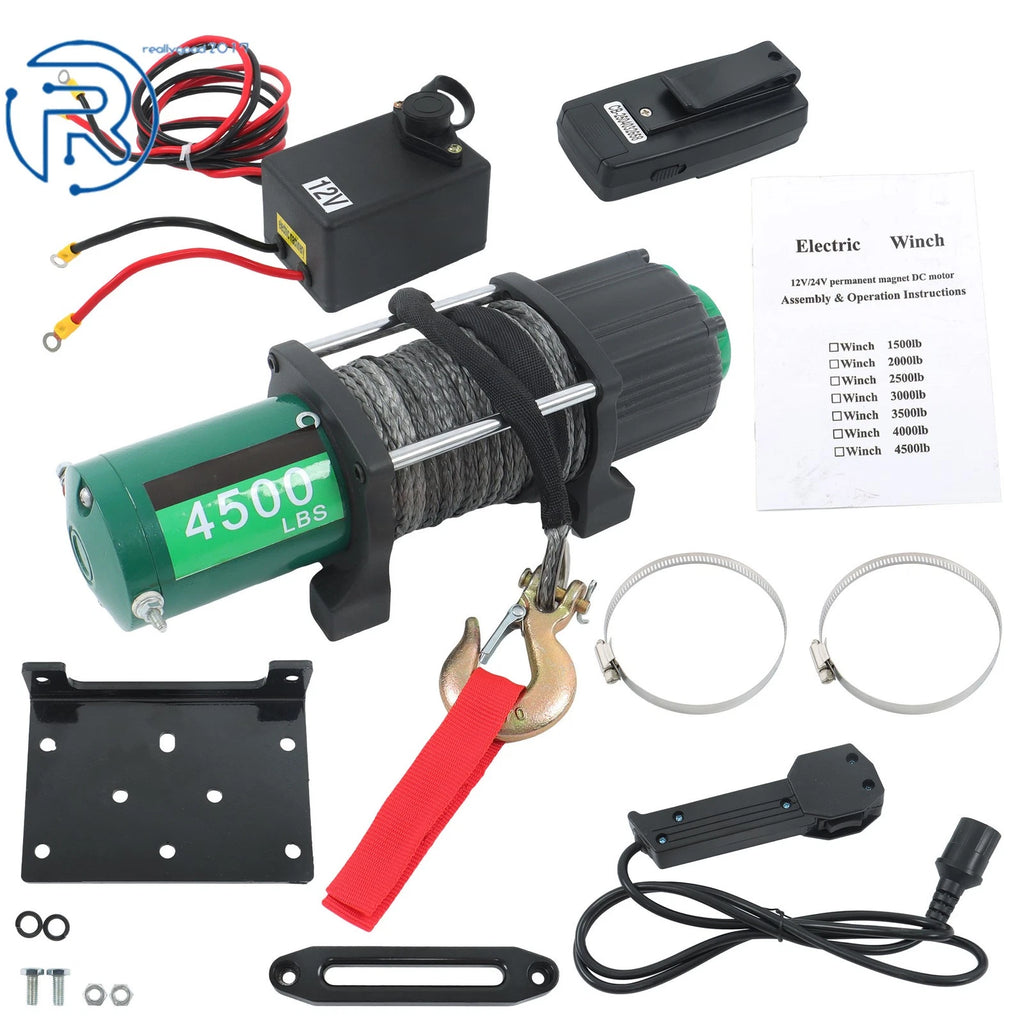 4500LB Synthetic Rope Winch for Off-Road Vehicles (IP67)