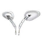 8mm Chrome Rearview Mirrors for Harley Touring Sportster 883 1200 Dyna
