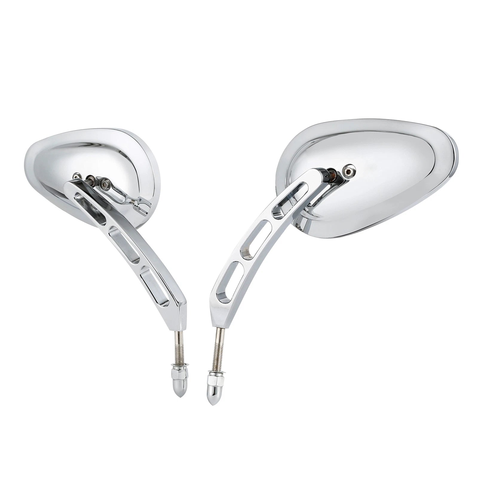 8mm Chrome Rearview Mirrors for Harley Touring Sportster 883 1200 Dyna