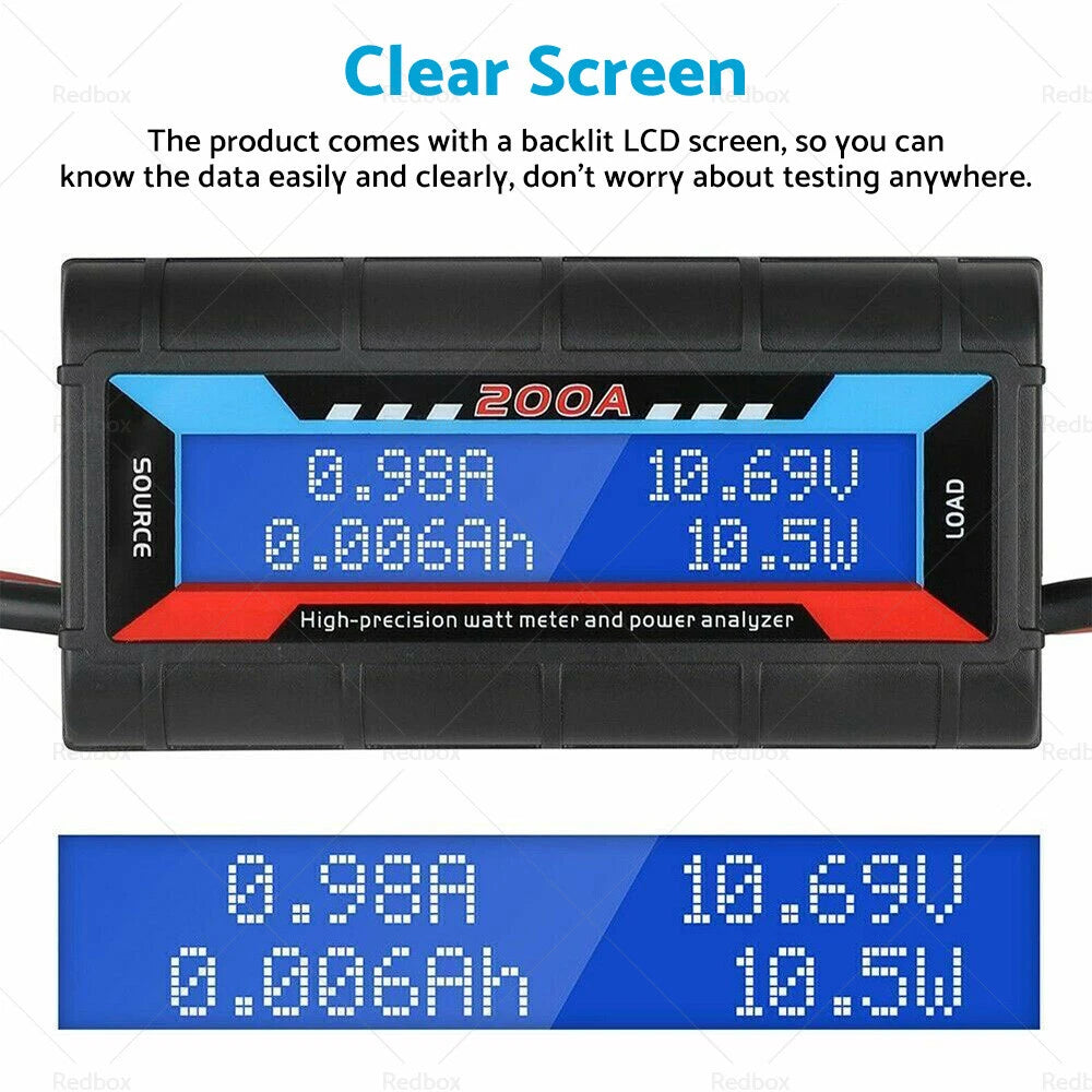 Digital Watt Meter Power Analyser 200A for Solar Caravan 12V