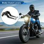 Adjustable Brake Clutch Levers for Honda X11 (2000–2001) Black Silver Tone