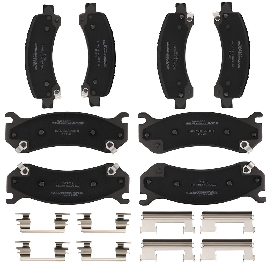8pc Front & Rear Ceramic Brake Pads for GMC Savana 1500 (2003–2008) P-785 P-974A