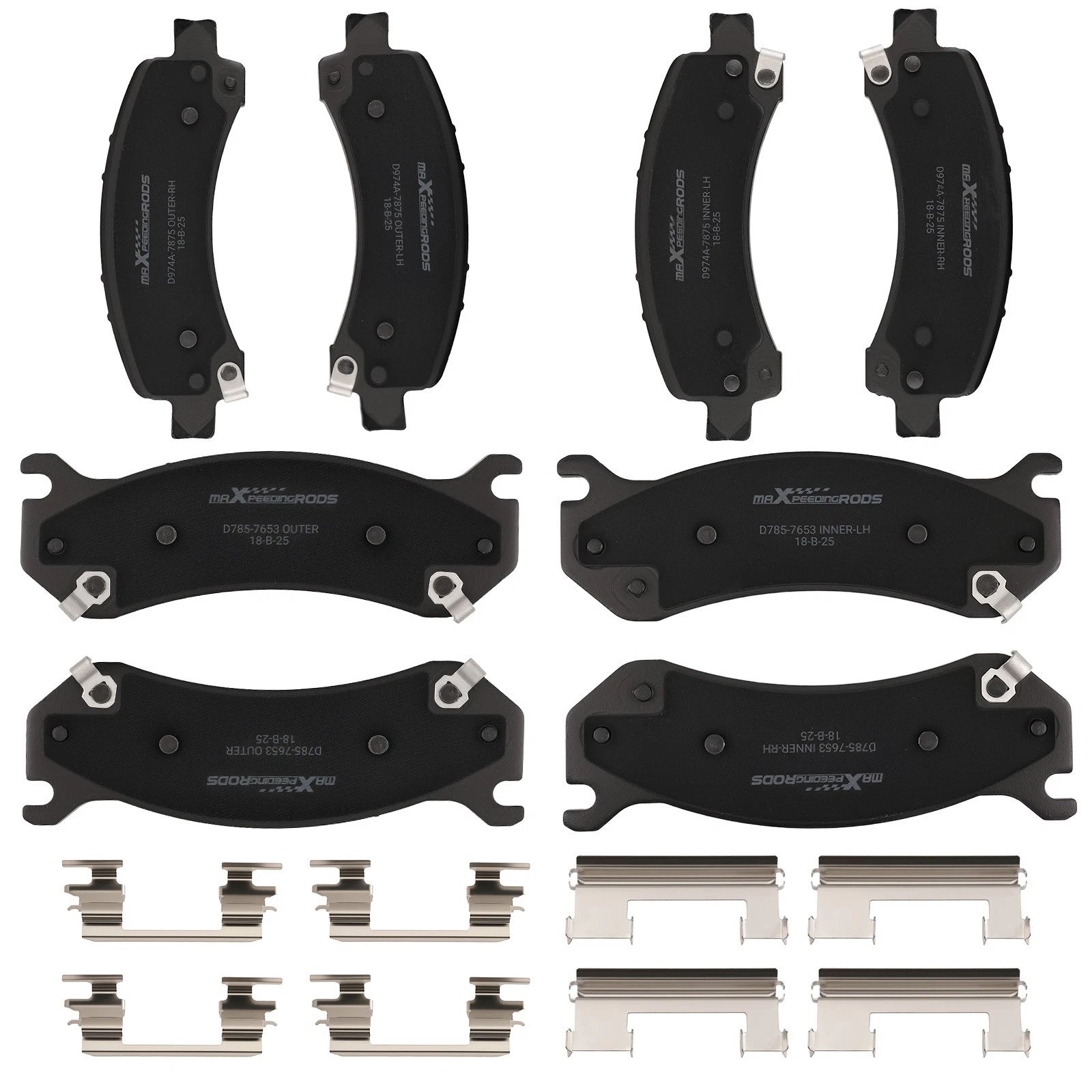 8pc Front & Rear Ceramic Brake Pads for GMC Savana 1500 (2003–2008) P-785 P-974A