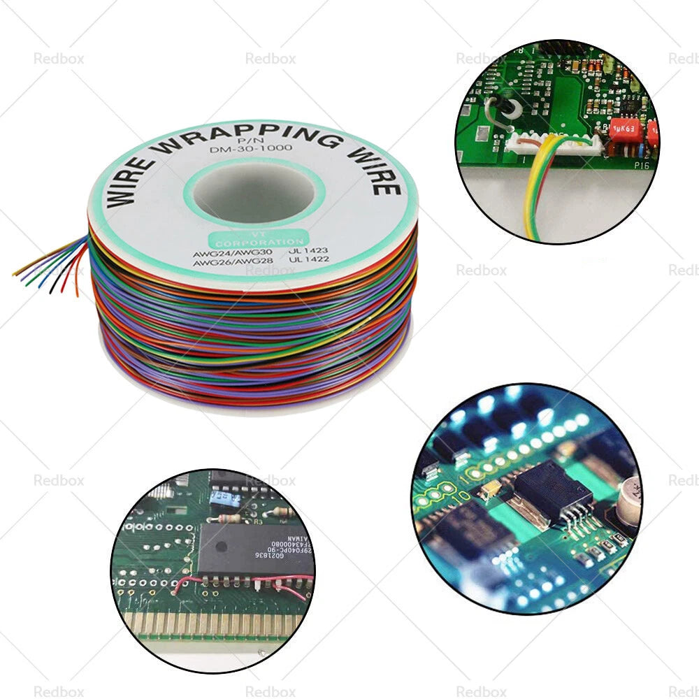 30 AWG Wrapping Wire Set of 8 Colors for DM-30-1000