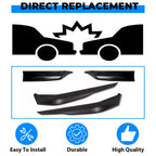 Matte Black Front and Rear Bumper Spoiler Lip for Honda Accord (2013–2015)
