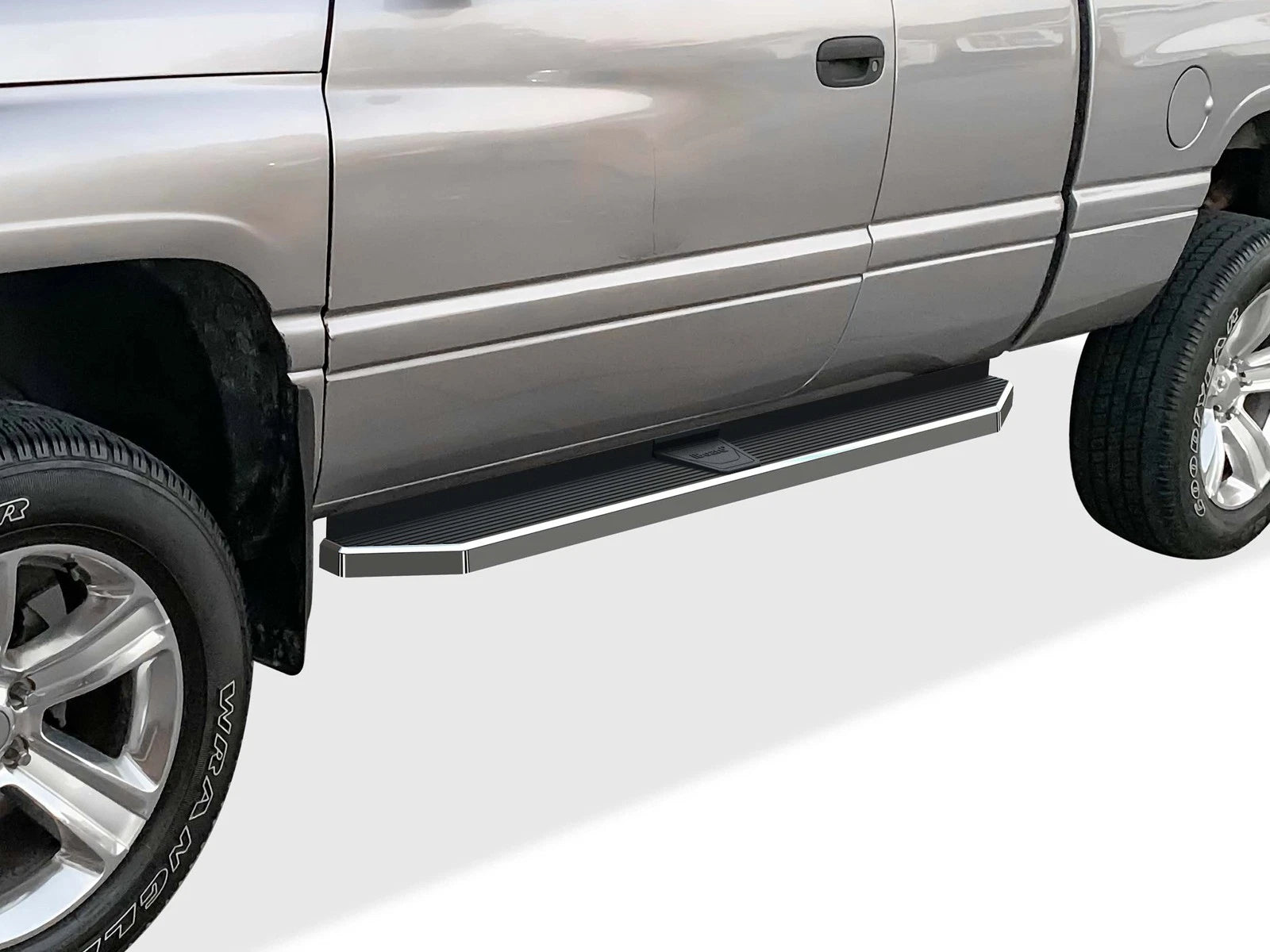 6" Polished Side Step Bars for Dodge Ram 1500 2500 3500 (1994–2001)