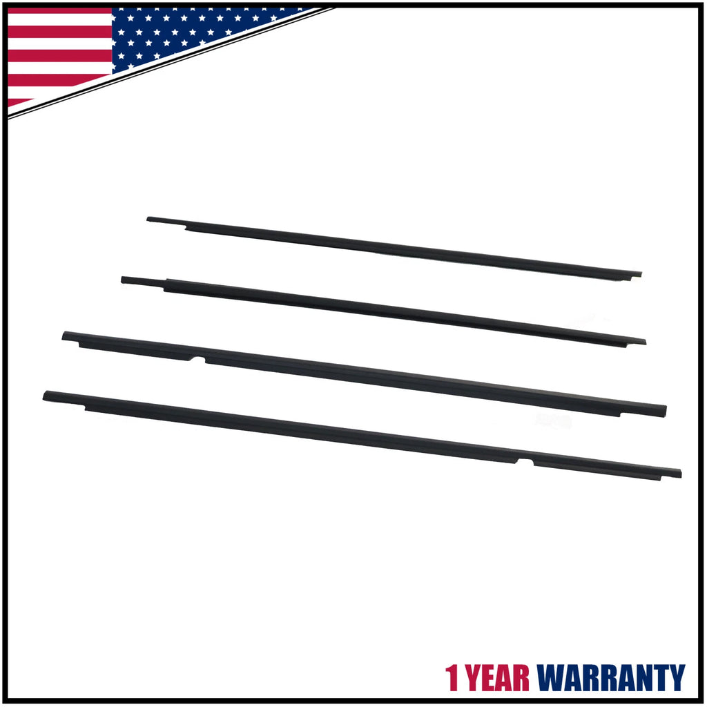4X Door Belt Weather Strip Molding Seal for Toyota Corolla Sedan (2003–2008)