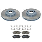 Set of 2 DuraGo Front Rotors & TRW Pro Ceramic Brake Pads for Lexus ES300 (2004–2006)