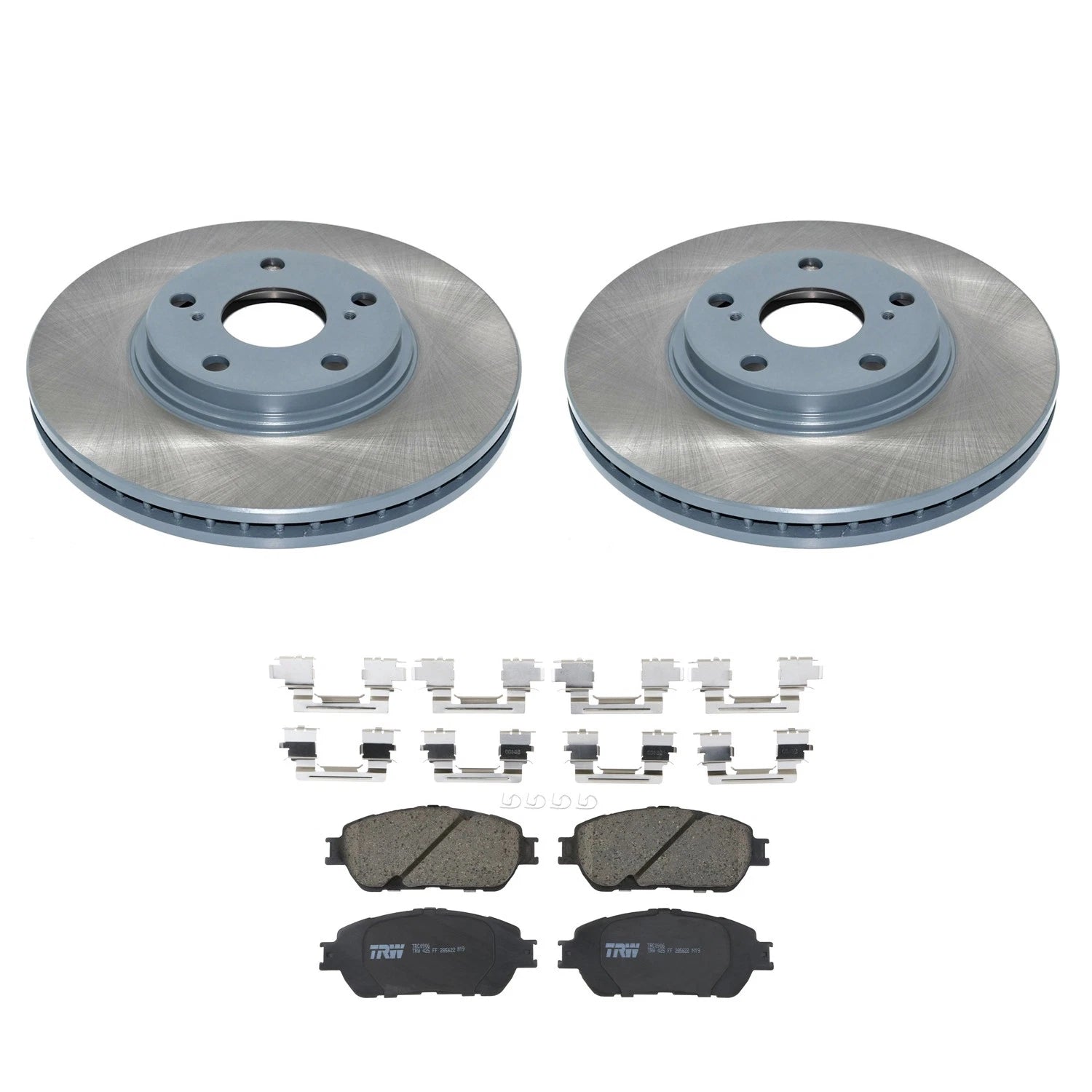 Set of 2 DuraGo Front Rotors & TRW Pro Ceramic Brake Pads for Lexus ES300 (2004–2006)