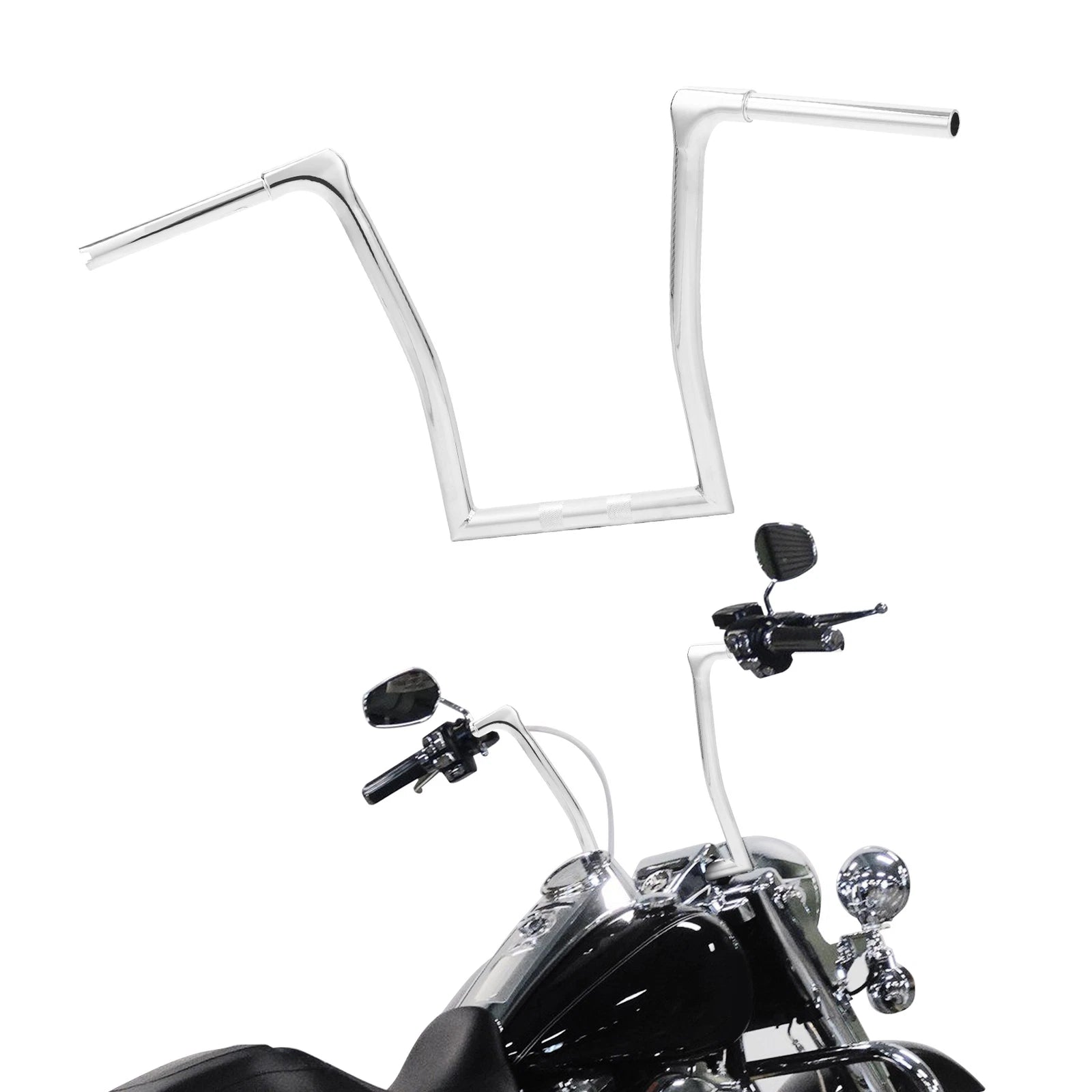 15" Rise Ape Hanger 1 1/4" Fat Handlebar for Harley Touring Road King Fat Boy