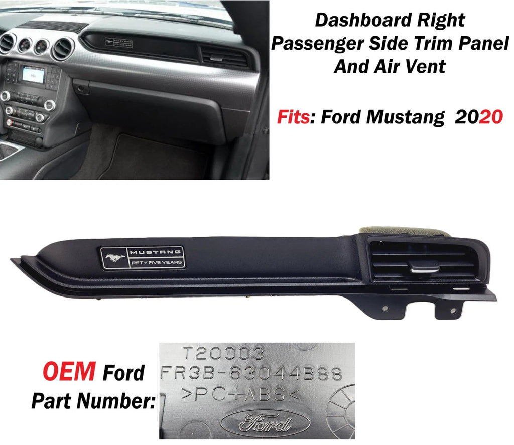 Dashboard Right Side Trim Panel Air Vent for Ford Mustang (2020) FR3B63044B88
