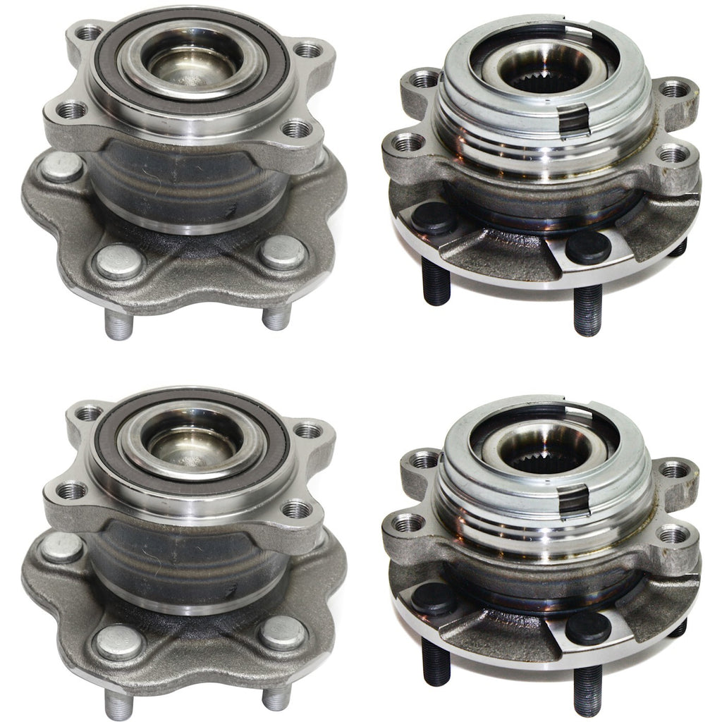 Wheel Hubs for Nissan Altima (2007–2018) Front & Rear with Bearings
