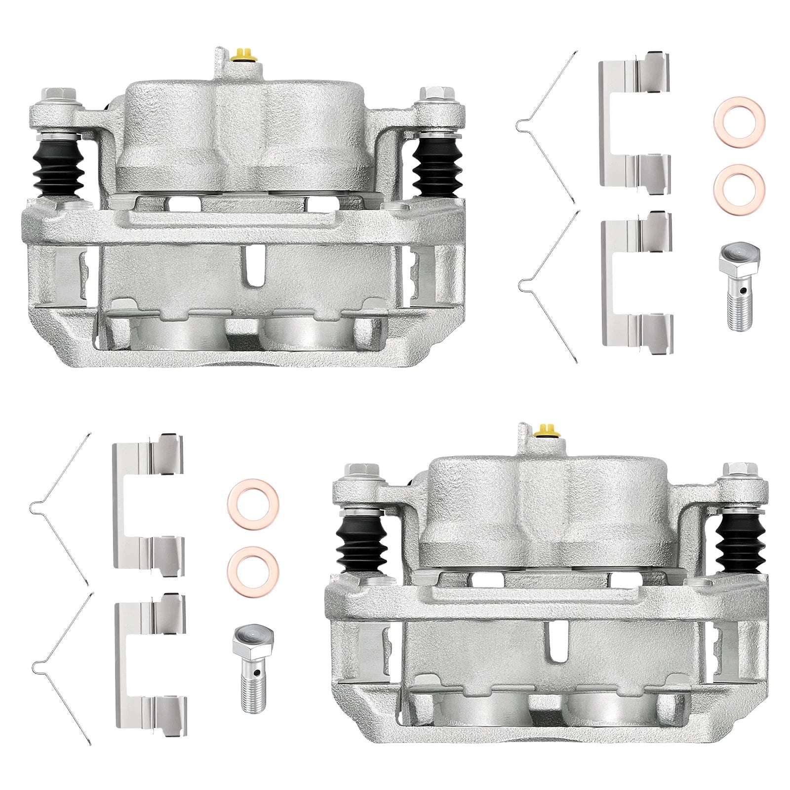 Set of 2 Front Calipers for Acura MDX (2014–2019), Pilot (2016–2021), Ridgeline (2017–2020)