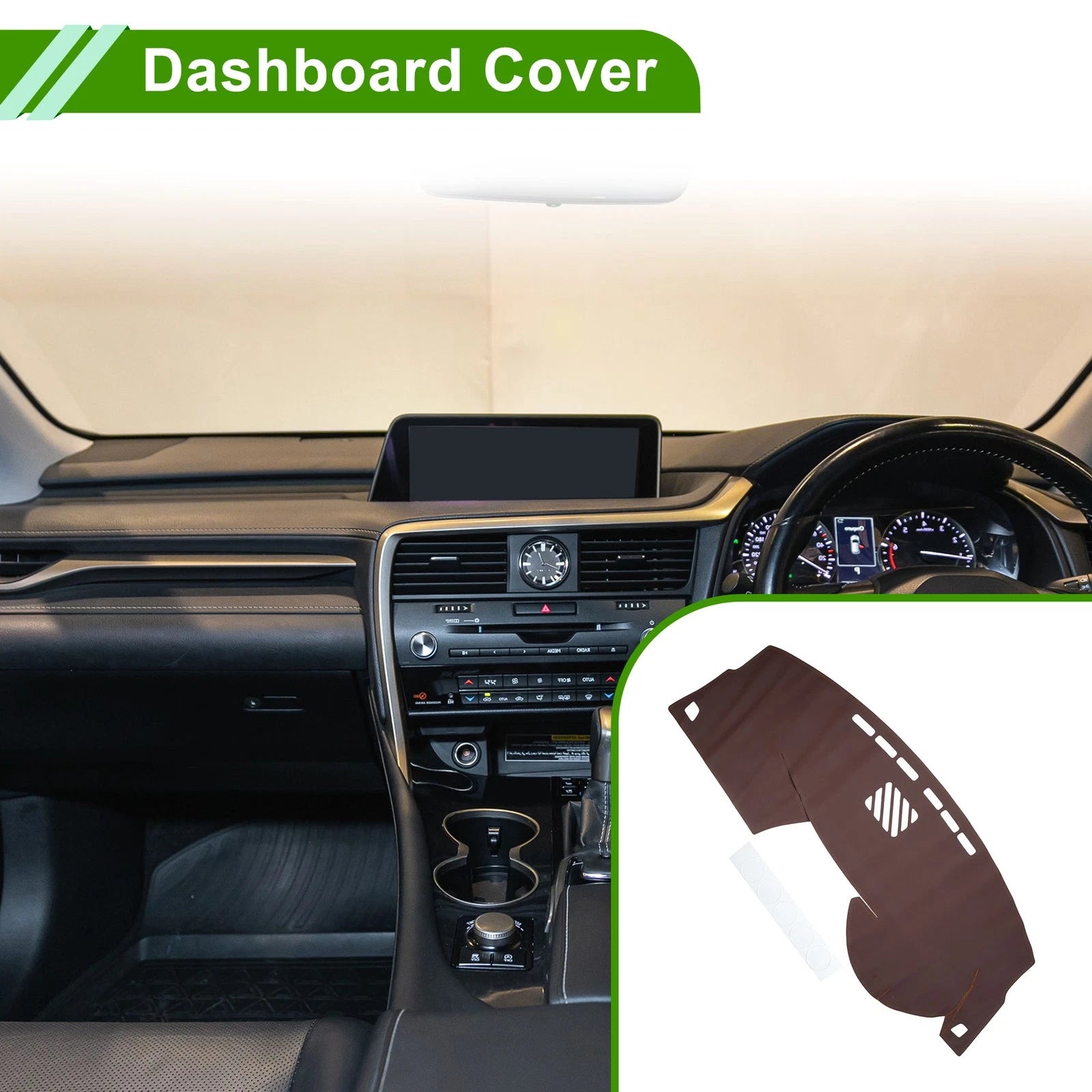 Dashboard Cover for Lexus RX 350 (2010–2015) Dash Mat Carpet Brown