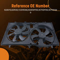 Dual Cooling Fan for Lexus RX350 (2010–2016) 163610P150 163610P170 7+5 Blades