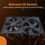 Dual Cooling Fan for Lexus RX350 (2010–2016) 163610P150 163610P170 7+5 Blades